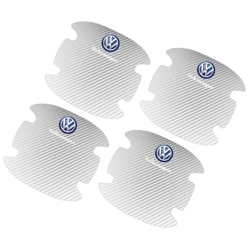 

4PCS Car Door Handle Protection 3D Sticker Emblem Car Accessories For Volkswagen Golf-6 7 4 5 POLO Passat B5 B6 B7 T4 T5 Tiguan