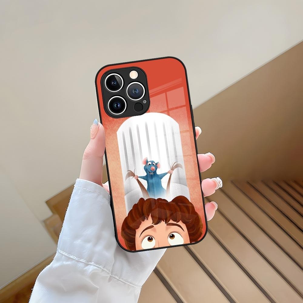 Disney Ratatouille Phone Case Tempered Glass For IPhone 13 17 15 16 14 12 11 Pro Max Plus Mini XR XS SE2020 Coque