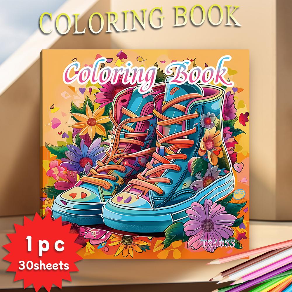 

Раскраска, 30 различных стилей узоров, подходит для взрослых для расслабления и снятия стресса, подарок на День святого Валентина, пасхальный праздник