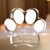 Pet Memorial Remembrance Ornament - Crystal Paw Shape Sympathy Gift for Loss of Dog or Cat, Indoor Decorative Keepsake for Multiple Room Types, Nurs