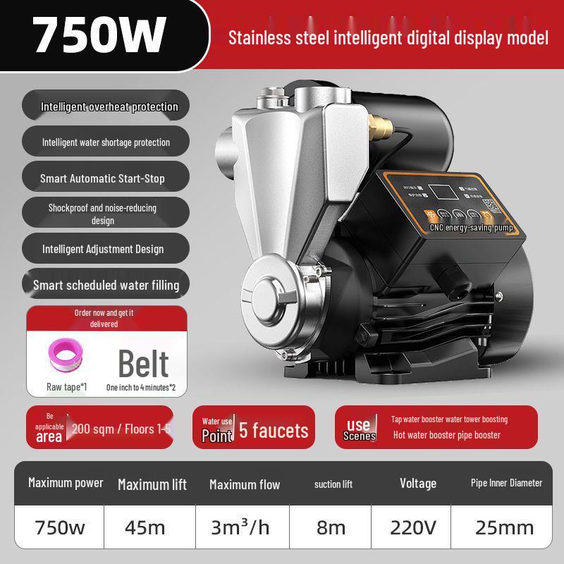 Intelligent Whole House Automatic Water Booster Pump for Bathrooms & Solar Showers