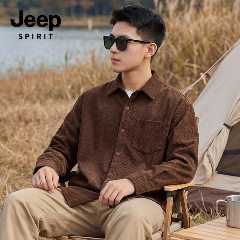 Мужская вельветовая рубашка-overshirt с длинным рукавом JEEP SPIRIT 2XL