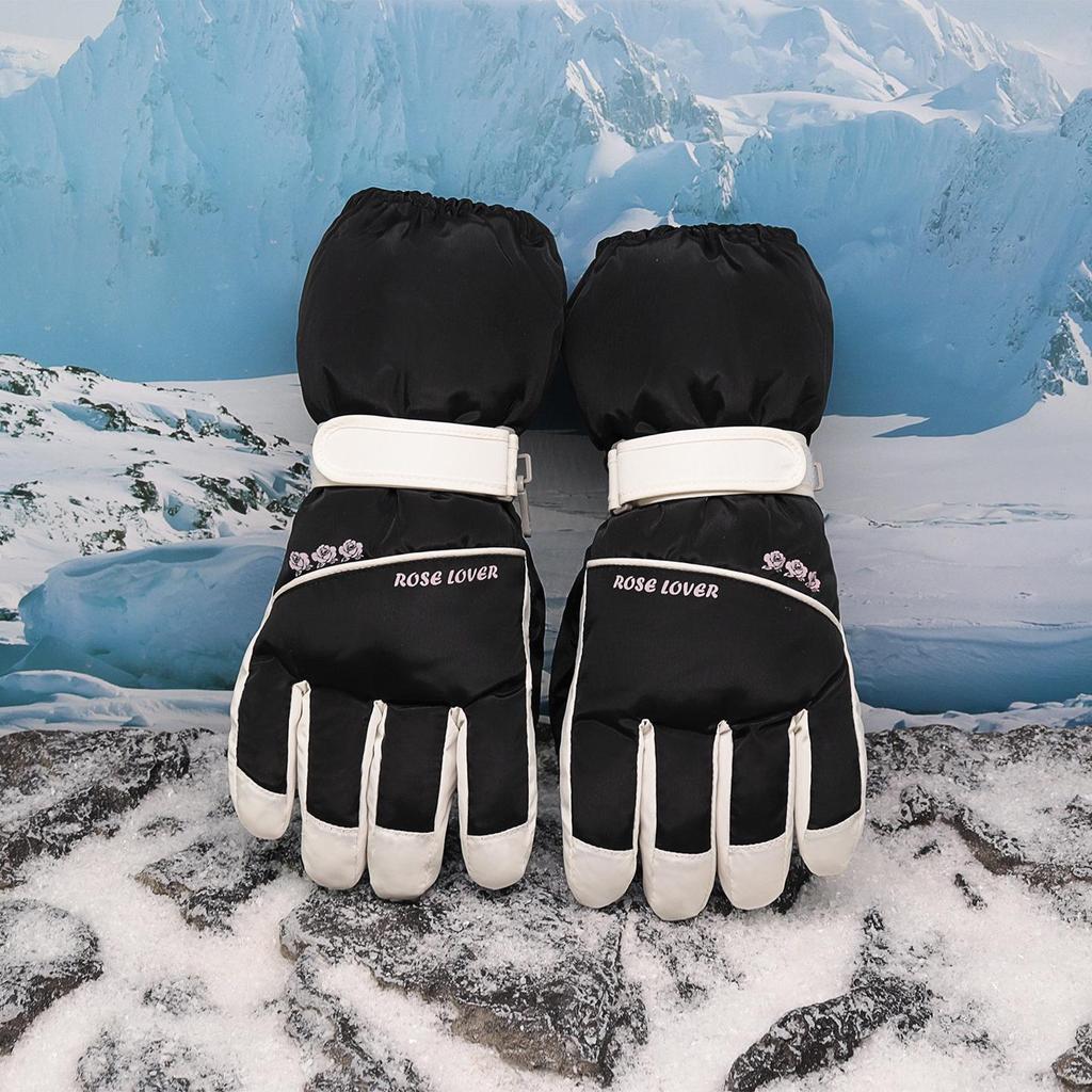 Damen Winter-Skihandschuhe: Gemütlich, Winddicht, Wasserdicht, Touchscreen-kompatibel für das Radfahren im Freien
