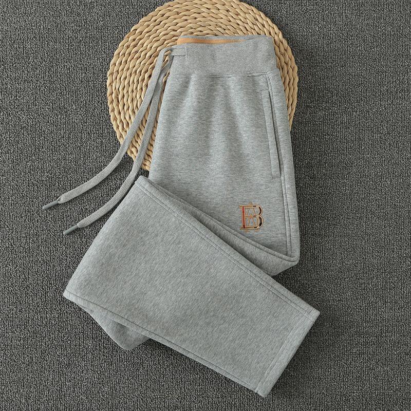 

Коричневые зимние спортивные брюки на флисовой подкладке женские 2024 новые спортивные штаны женские осенне-зимние прямые утолщенные повседневные женские брюки Light gray(Fleece-lined paragraph) S-code pants