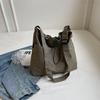 Tote Capacity Womens Large Casual With Back Zipper Drawstring Fashionable Crossbody Bag For Class Commute