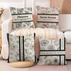 Beautiful Retro Flowers Cushion Cover Soft Plush Fabric DoubleSided Printed Sofa Cushion Cover for All Seasons Home Decor Gift