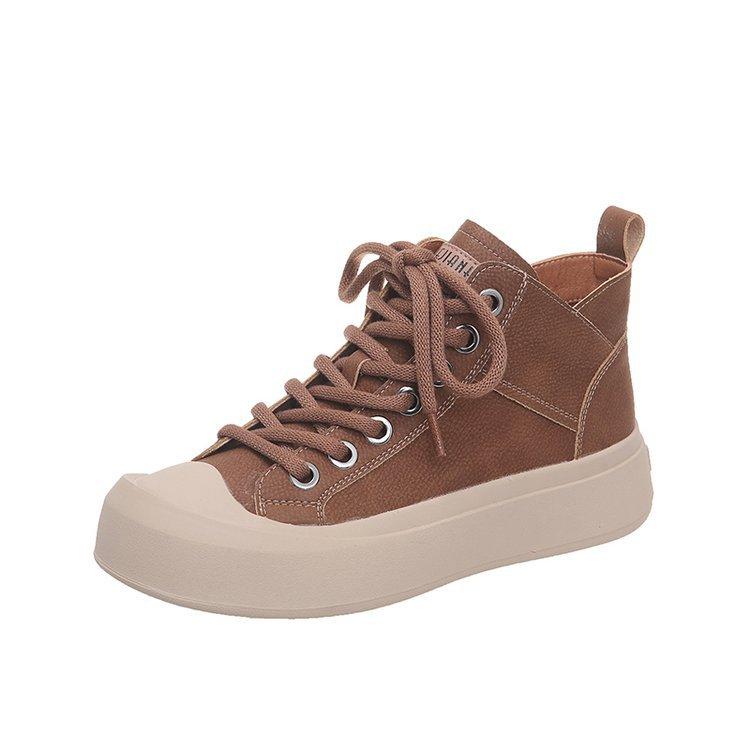 Retro Short Boots Women's 2025 Autumn and Winter New Casual Martin Boots Spring and Autumn Single Boots Versatile Velvet Sports High-top Shoes