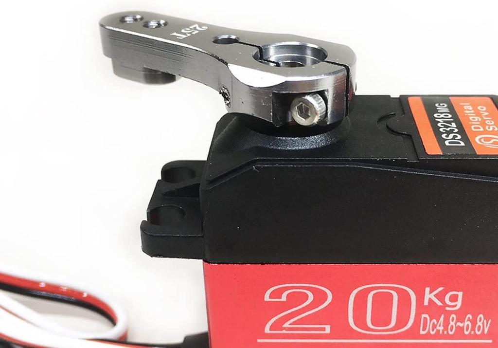 DS3120MG 20KG Digital Servo | Waterproof Aluminum Shell | 180° Control Angle | High Torque for RC Cars | Red, Metal