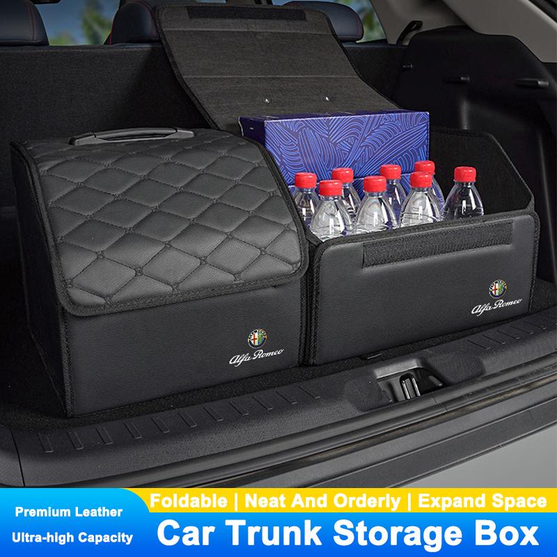 CYJAU1 Car Large Capacity Trunk Storage Box Organize Collection Case For Alfa Romeo 156 159 147 4C 8C 166 Giulia Giulietta Mito Stelvio