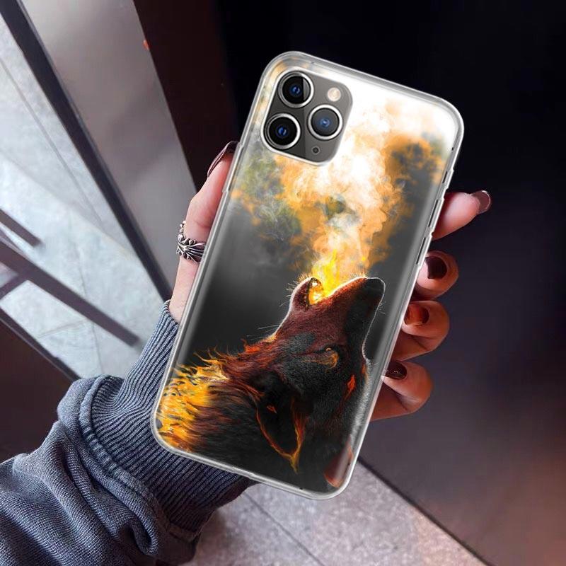 

The Wolf Phone Case For iPhone 17 Air 11 13 Mini 14 15 Plus 16 12 Pro Max 16E SE 7 8 Pattern Soft TPU Back Cover 17 Air 11 13 M iPhone 14 Pro