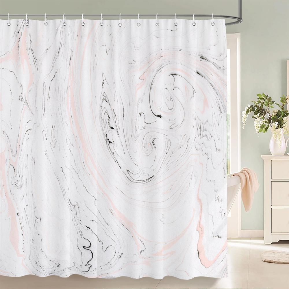 Marble Ripple Shower Curtain Abstract Striped Waterproof Bath Curtain For Bathroom Home Decor Polyester Fabric Bathroom Curtain