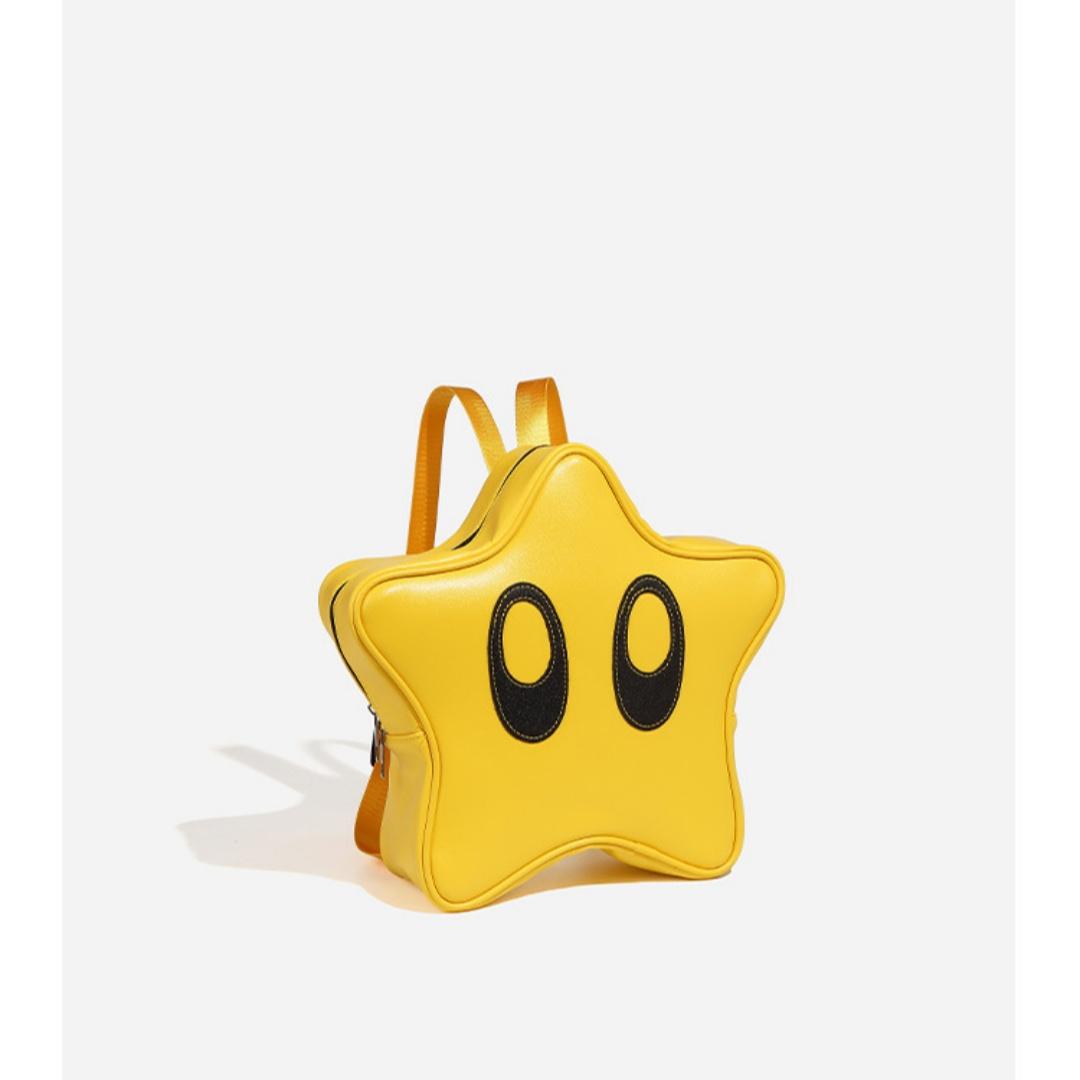 

Japanese Cute Creative Five-pointed Star Large Capacity PU Backpack Sweet Hot Girl Style Backpack жовтий