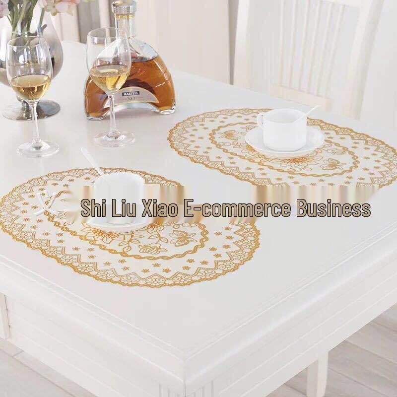 High-Quality PVC Hot Stamping Table Mat and Coaster, Coffee Table Placemat, 38cm x 55cm.