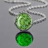 Luminous Four-Leaf Clover Glass Pendant Necklace - Lucky Student Accessory