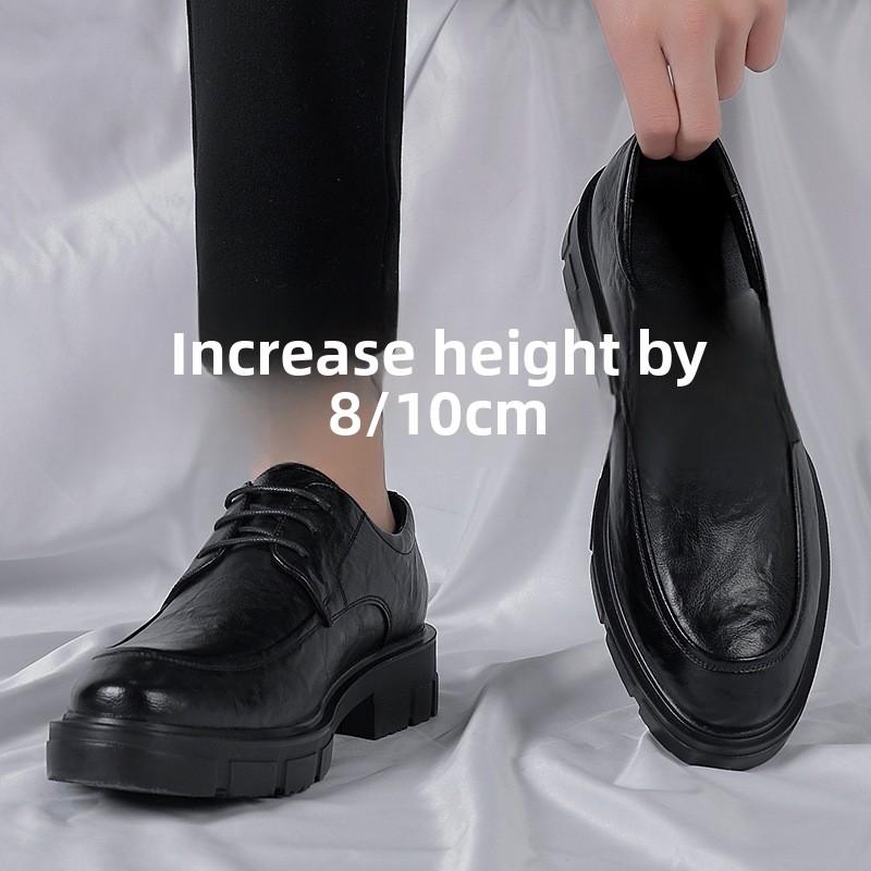 5cm-10cm High Quality Men's Oxford Shoes Luxury Wedding Leather Shoes Fashion Men Business Dress Leather Shoes Zapatillas Hombre