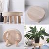 Wooden Stool Flower Stand Mini Succulent Plants Holder Potted Display Shelf Retro Decor