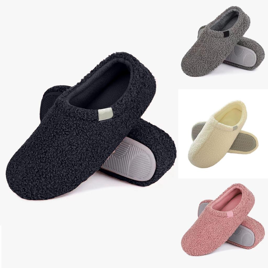 Fuzzy Feet Slippers for Women Women's Solid Color Padded Warm Soft Bottom Mute Footwear Home Cotton Women S Slippers Size 9 1/2