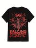 Rock Punk Tshirts Fall On The Reverse Graphic Cotton Tshirt Casual Loose Streetwear New Mens Womens Print Cotton Tshirt