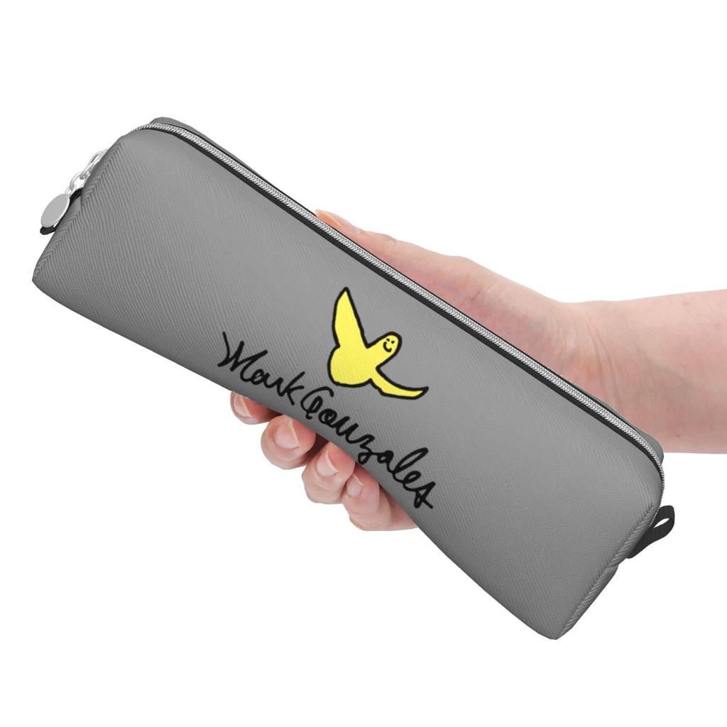 Mark Gonzales Pencil Large Stylish Leather Pen Simple Tool Pencil Case for and Suitable for High and Working Elementary and Junior High School