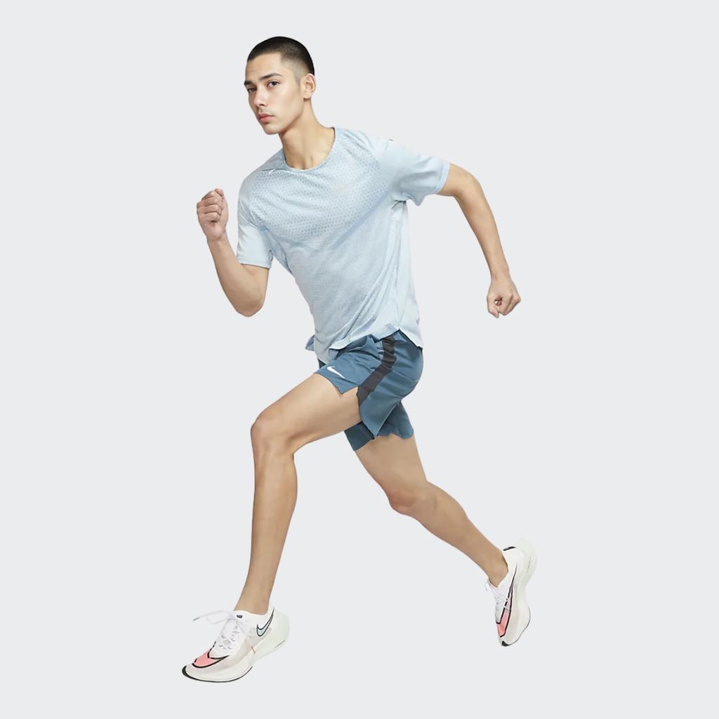 Nike Dri-FIT ADV TechKnit Ultra Reflective Running Short-Sleeve T-Shirt Men Tops Light-Blue-Grey DM4754-494