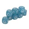 10pcs Finger Guessing Dice Luminous 6 Sided Lightweight Rock Scissors Paper Dice Set for Board Game