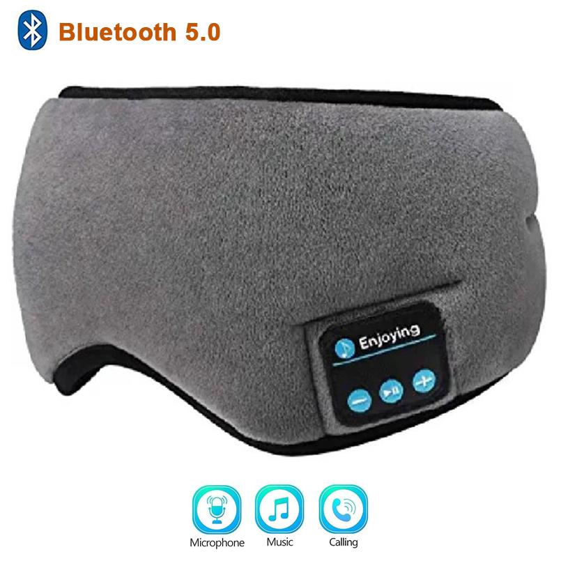 Schlaf-Kopfhörer, 3D-Bluetooth 5.0, Stirnband, kabellos, Schlafartefakt, atmungsaktiv, Musik-Augenmaske, Ohrhörer für Seitenschläfer-Geschenke