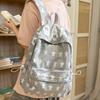 Schoolbag Sweet Cool Wind Light Gray White Star Full Print Backpack Couple Model Travel Shopping Student Party Class Daily Versatile Backpack