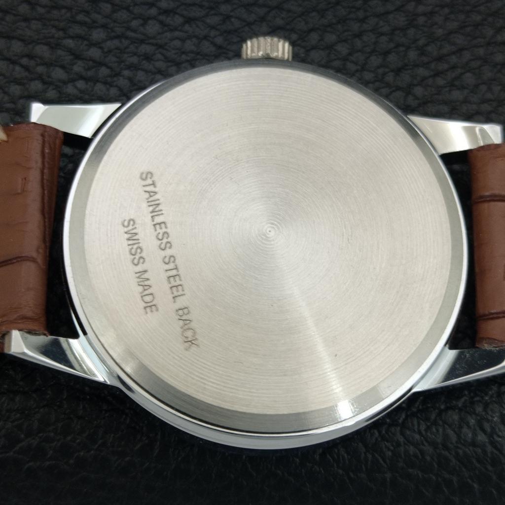 MONTINE VINTAGE HAND-WINDING SWISS MENS REFURBISHED SILVER DIAL WATCH A445224-1