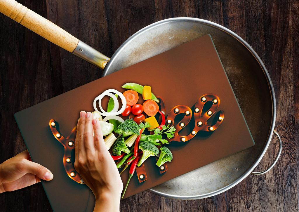 Glass Board Cutting Board 52X30 Coffee