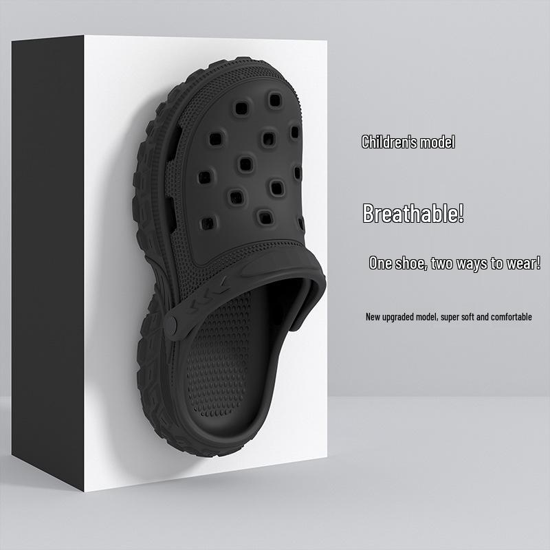 Children's Non-Slip Clogs: Summer Outdoor, Odor-Resistant, Thick Sole, Casual Two-Way Wear for Boys