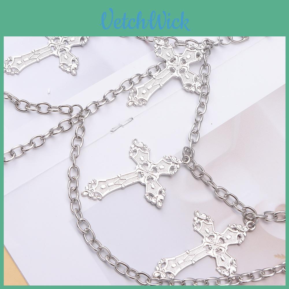 Cross Pendant Hip Chain For Men Women Hip Hop Fashion Body Jewelry 115cm Metal Accessory