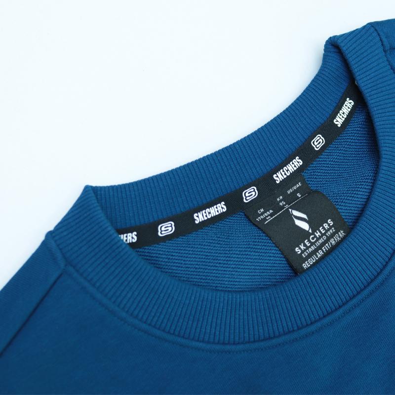 Skechers Blue Fashion Sports Comfortable Loose Long Sleeve Hoodie Unisex Hoodies RF-L223U915-00H1