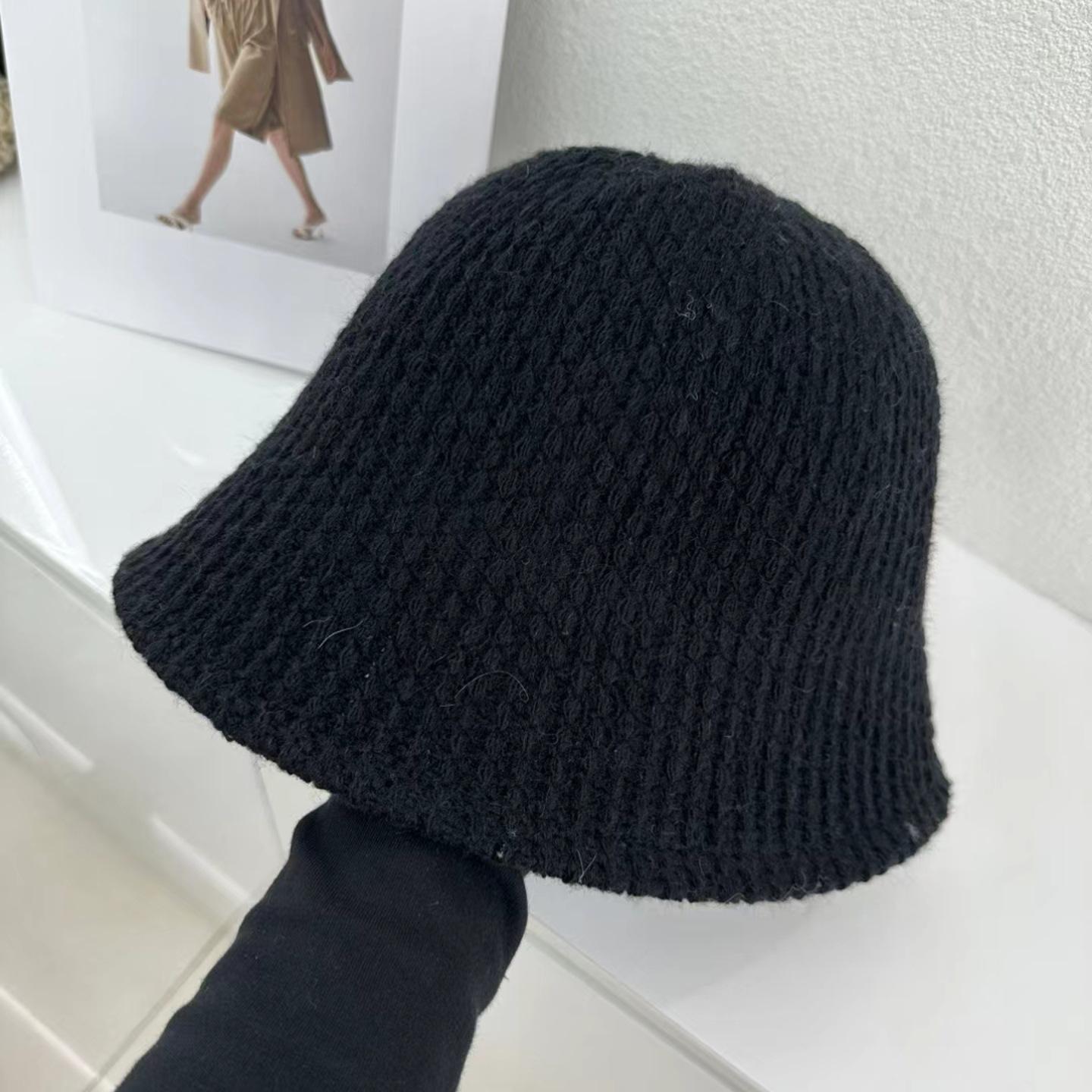 

Korean Style Simple Woolen Hat Women s New Versatile Temperament Warm Basin Hat Autumn Dome Knitted Fisherman Hat M（56-58cm）