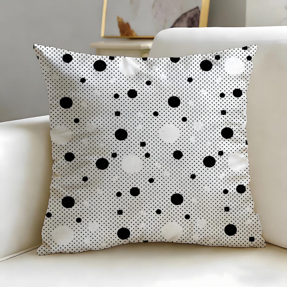 Fine herringbone pattern Cushion Cover Soft EasyWash Pillow Case Versatile for Couch Bed Travel and Office
