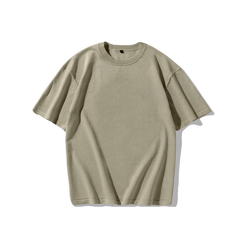 Cross-Border Summer Ice Silk T-shirt: Trendy Loose Short Sleeve Knit Top