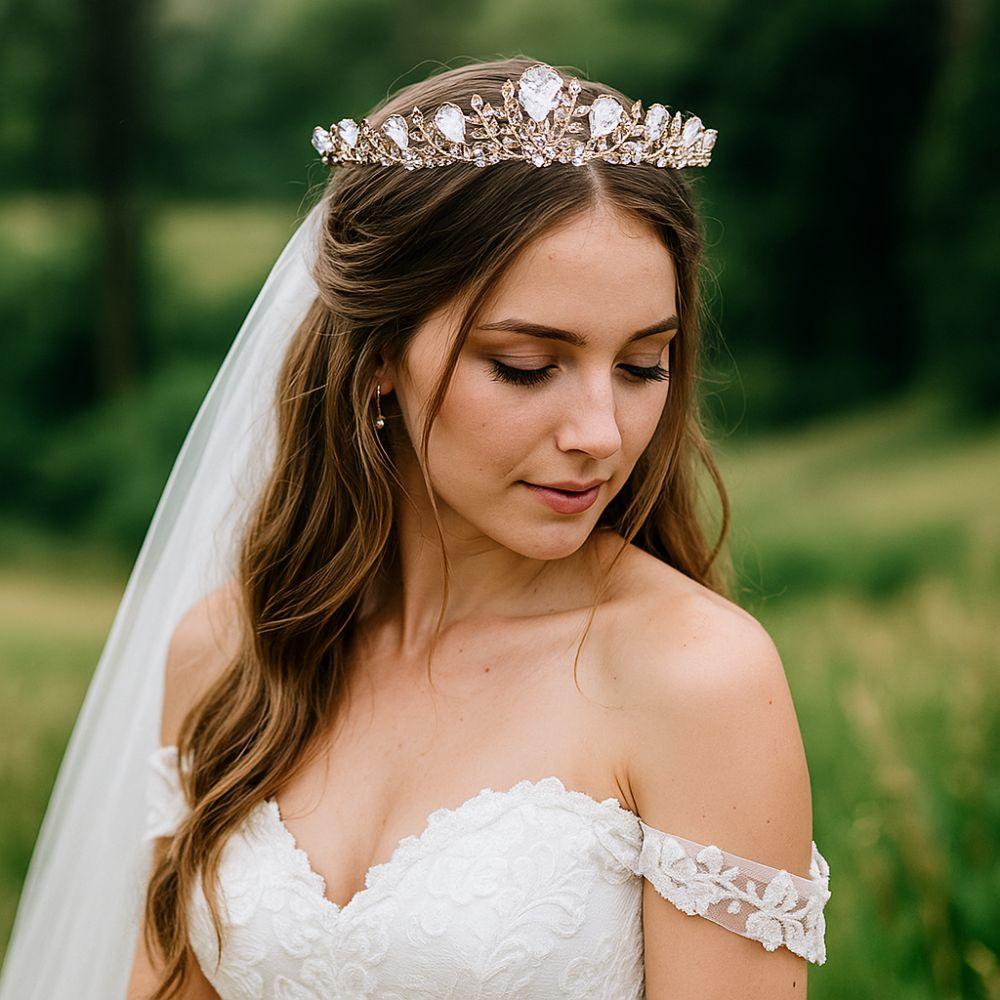 Elegant Wedding Hair Crown Shining Girls Princess Crown Dress Up Crystal Tiara  Wedding Party