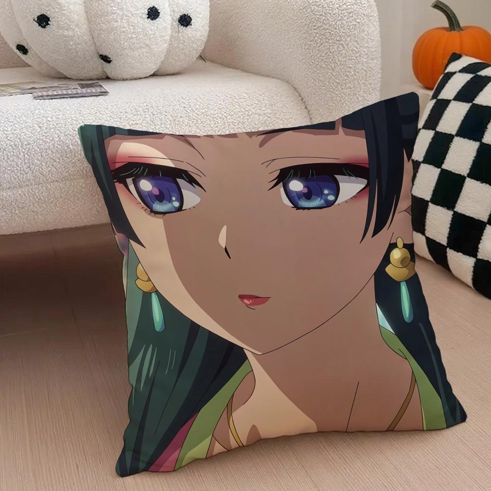 Classic Japanese Anime TThe Apothecary Diaries Cushion Cover Throw Pillow Cover Hidden Button Durable Polyester Chair Cushion