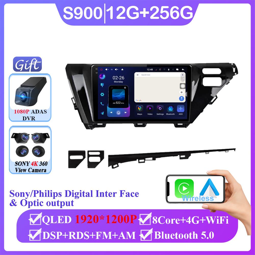 Android Car For Toyota Camry 8 XV 70 2017 - 2020 Car Unit Multimedia Carplay Android Auto 4G 2din GPS Player Radio Wireless BT