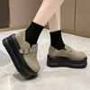Fashion 7.5CM New Winter Warm Fluffy Sneakers Suede Leather High Platform Snow Shoes for Women Non Slip Plush Casual Chunky Shoes Woman