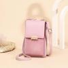 Dámská móda Kabelky na zip na telefony se spojkou Pu Kožené peněženky Malé crossbody kabelky