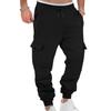 Men's Casual Cargo Jogger Sweatpants with Large Side Pockets and Elastic Waist
