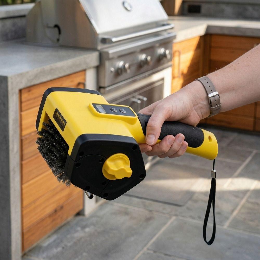 Handheld BBQ Grill Cleaning Brush Wireless Deep Cleaning Brush Electric Roller Brush  Outdoor Grill