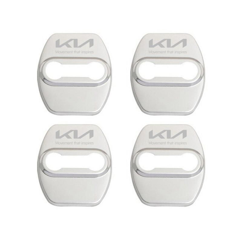 AHM1 4Pcs Car Accessories Door Lock Cover Auto Emblems Case for Kia Picanto Ceed Sportage Rio Cerato Soul Sorento Car Stickers