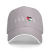 Palestinská kšiltovka Heartbeat Dospělý I Love Palestine Country Flag Heart Family Nastavitelný táta klobouk pro unisex ženy Hip Hop