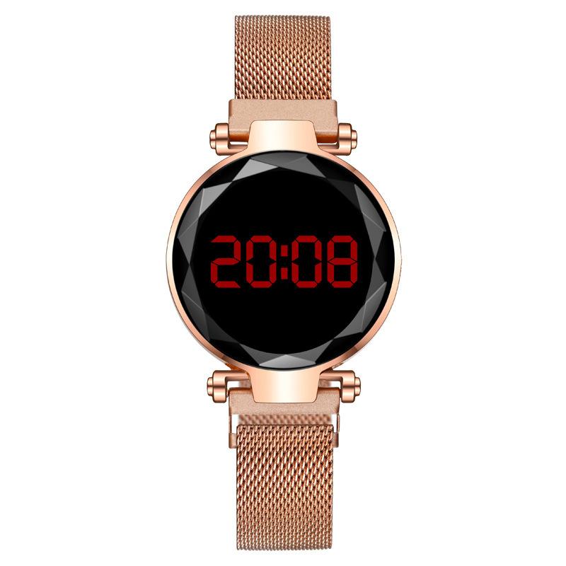 LED Elektronische Uhr Damen Uhr Damen Uhr Magnet Eisen Magnet Faul