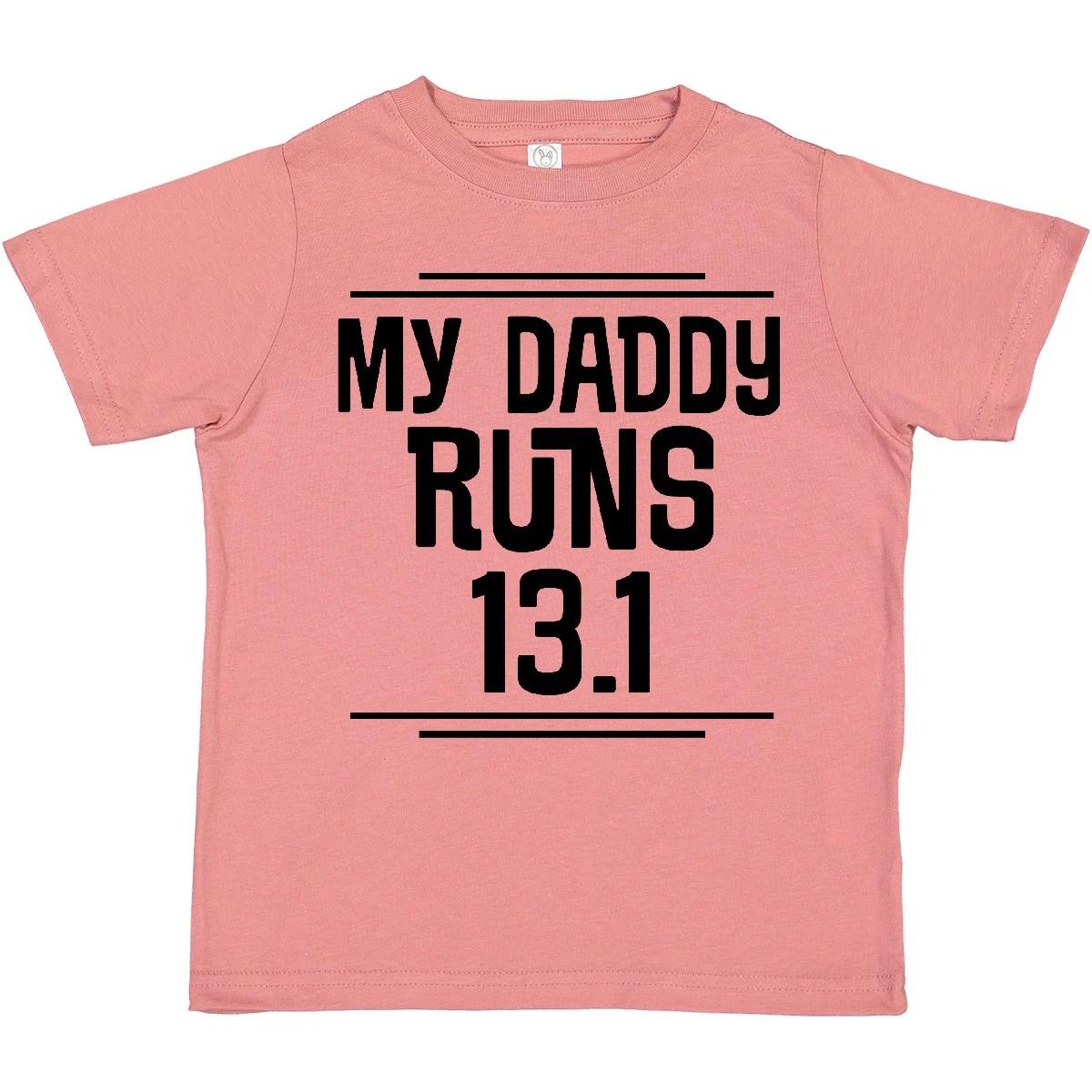 

Inktastic My Daddy Runs Half Marathon Toddler kids boys T-Shirt Run Runner Boys Girls Race 120
