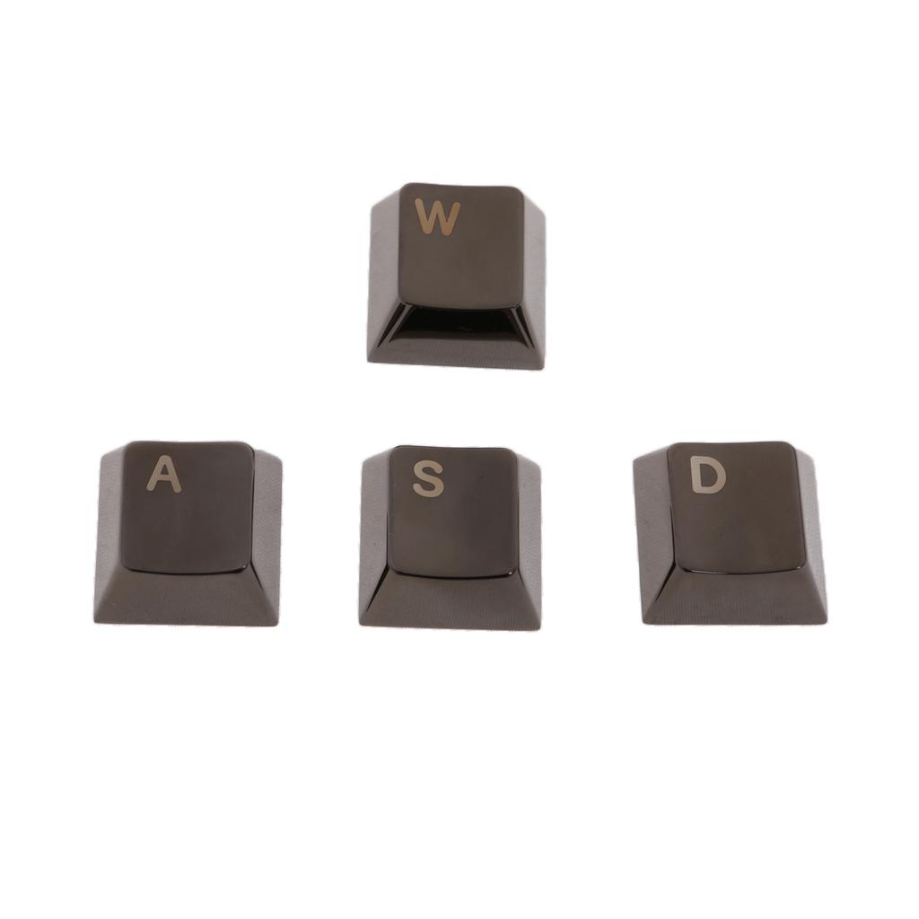 Premium Zinc Alloy Metal Keycaps CNC Laser Etched Customization Keycap for Mechanical Keyboards WASD Directions Keycaps