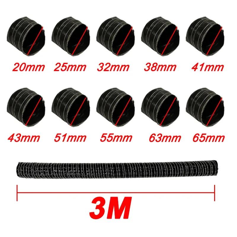

3m Universal Car Hood Air Intake Pipe Air Ducting Hose Tube Cold Heat Resistant Flexible Pipe 20/25/32/38/43/51/55/60/65/70mm 20mm