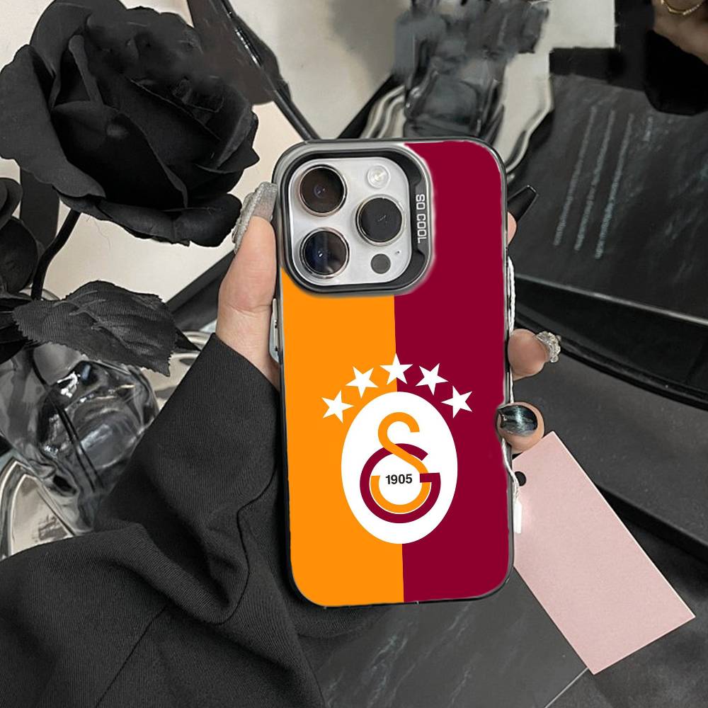 G-Galatasaray 1905 Handyhülle Für iPhone17, 16,15,14,13,12 Pro Max Schwarz Candy Matt Stoßfeste Hülle