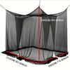 Large Four Door Dustproof Bed Curtains Mosquito Net Simple Black for Outdoor Camping Prevent Insect Net Double Four Corner Bed